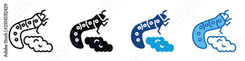Foto Farm Bug Icon Set Multiple Style Of