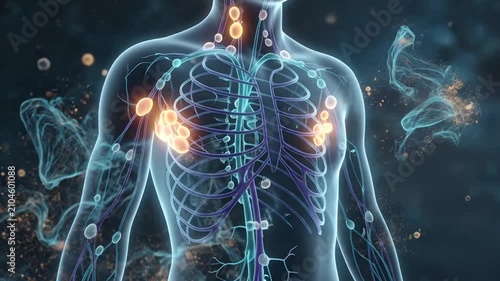 Visual representation of human nervous system activation highlighting neural pathways and brain engagement in a futuristic