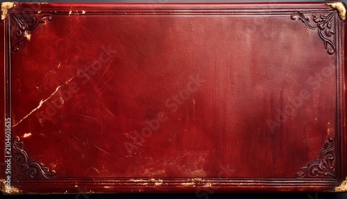 vintage textured red book cover with a weathered appearance showcasing a worn aesthetic