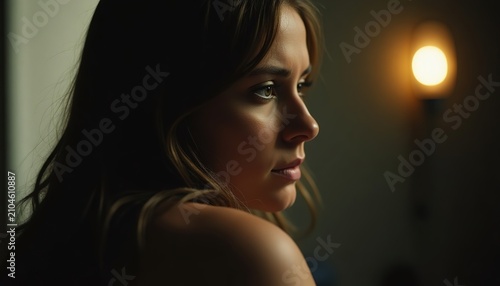Sad Thoughtful Woman Experiencing Emotional Distress. Challenges in relationship
