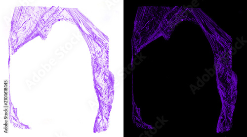 Foto Microscopic view of purple biological tissue cross section, stained cellular str