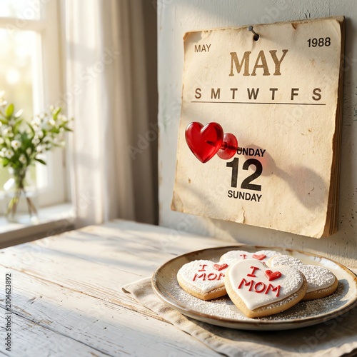 Mother's Day Cookies and Calendar Reminder