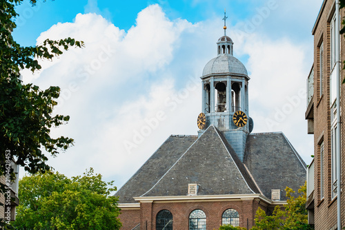 Konstfotografi Historic Oosterkerk Concert Hall Tower In Amsterdam