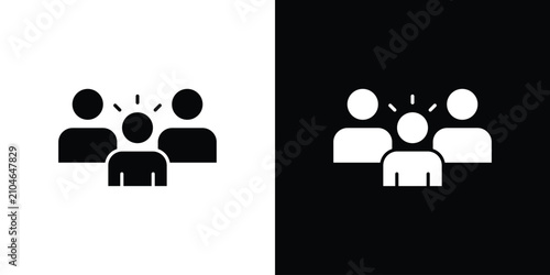 Foto Leadership icon outline clipart set. EPS10