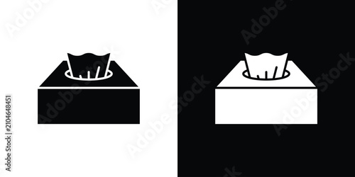Cuadro en lienzo Tissue icon outline clipart set. EPS10