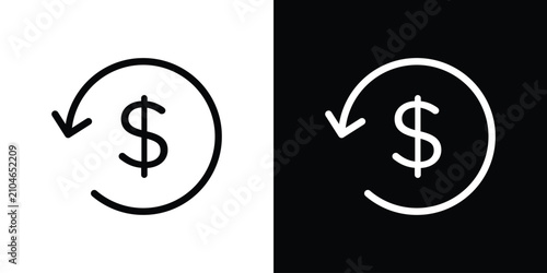Foto Money refund icon for creative designs