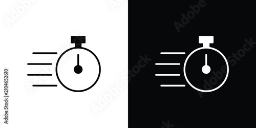 Foto Time fast icon for creative designs