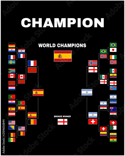 Spain Champion Path Final Flags United States Football 2026 Teams Countries Abstract Football Final Design Vector Illustration