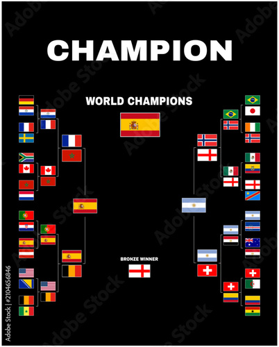 Spain Champion Path Final Flags United States Football 2026 Teams Countries Abstract Football Final Design Vector Illustration