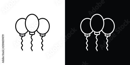 Bild auf Leinwand Balloons icon lineart pictograms bundle