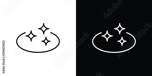 Fotografie Clean surface icon lineart pictograms bundle