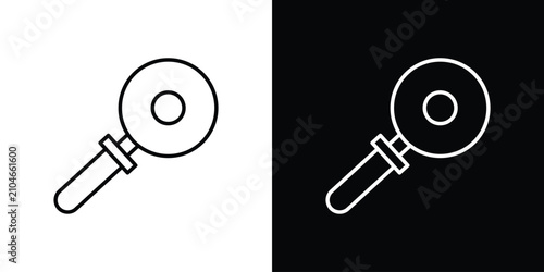 Bild auf Leinwand Pizza Slicer icon
