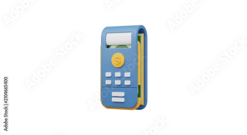 Canvastavla Blue wallet icon with dollar sign and paper currency