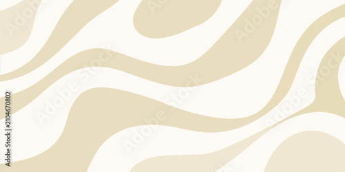 Tableau sur toile Groovy Retro Neutral Cream and Tan Fluid Swirl Texture Wallpaper