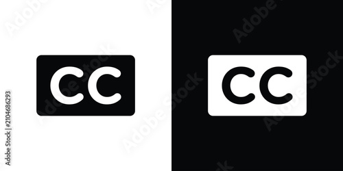 Quadro su tela Closed caption icon