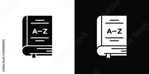 Quadro su tela Dictionaries icon