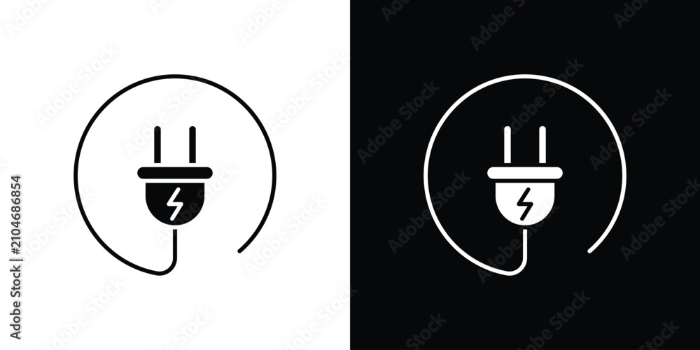 Foto Electric plug icon