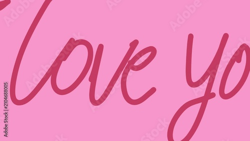 the words i love you on a pink background video animation