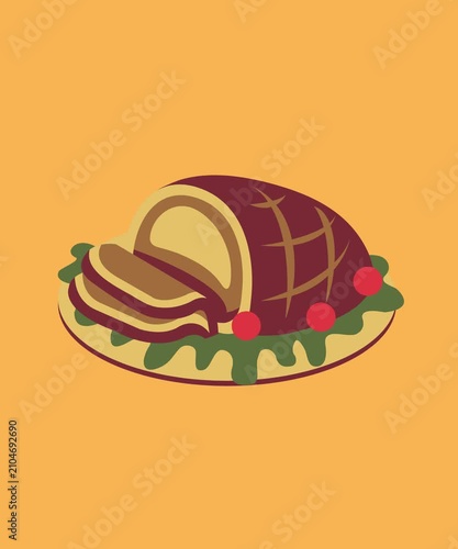 a large piece of meat on a plate