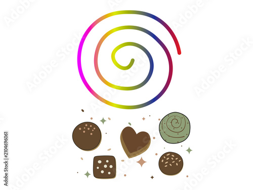 vector illustration of a candy