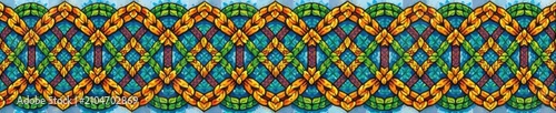 Intricate Irish Celtic braid frame, vector seamless pattern set , irish, st patricks day, background