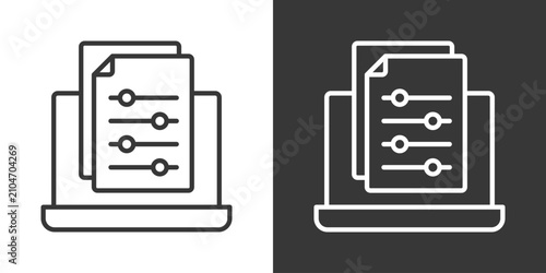 Foto Style Preset Icon Set Vector Collection Isolated In Black And White