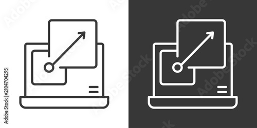 Image Upscaling Icon Set Vector Collection Isolated In Black And White