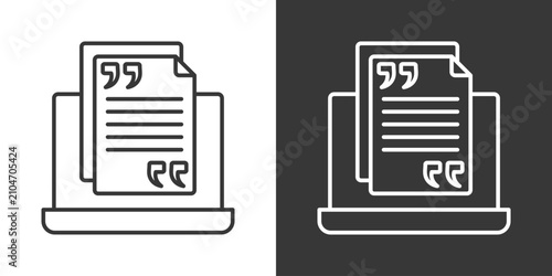 Photos Source Citation Icon Set Vector Collection Isolated In Black And White