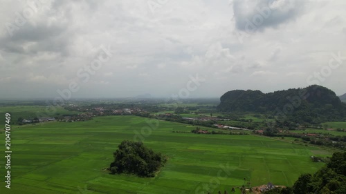 Aerial view of Gunung Keriang Cave located in Alor Setar,Kedah