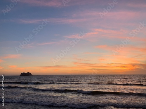 Foto sunset on the beach
