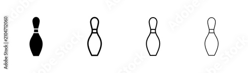 Foto Bowling icon logo design. bowling ball and pin sign and symbol.