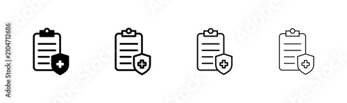 Medical insurance icon logo design. health insurance sign and symbol
