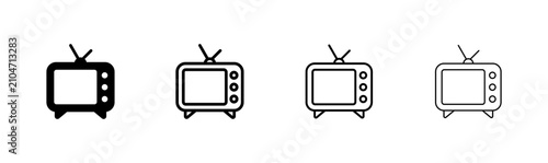 Tv icon logo design. television sign and symbol