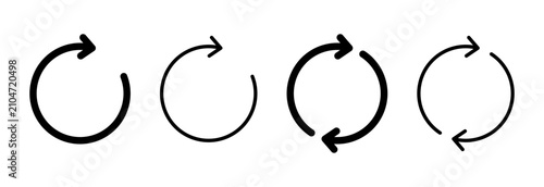 Refresh icon symbol for apps and websites. Reload sign and symbol. Update icon.