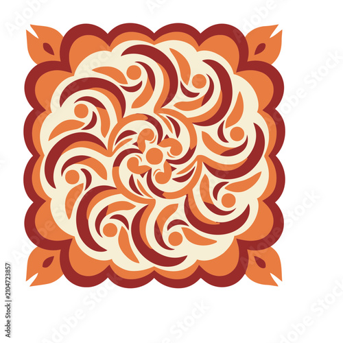 Abstract Floral Swirl Pattern
