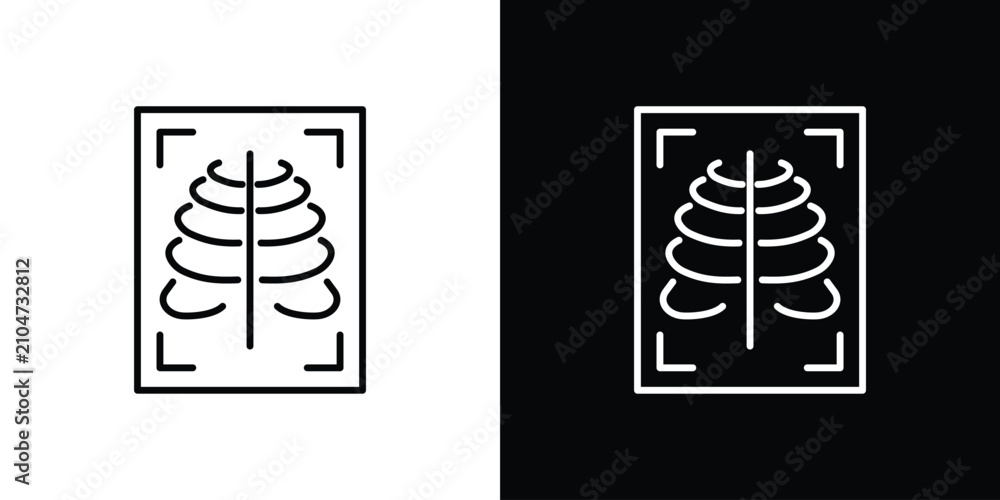 Fototapeta premium X-ray scan icon for infographic projects