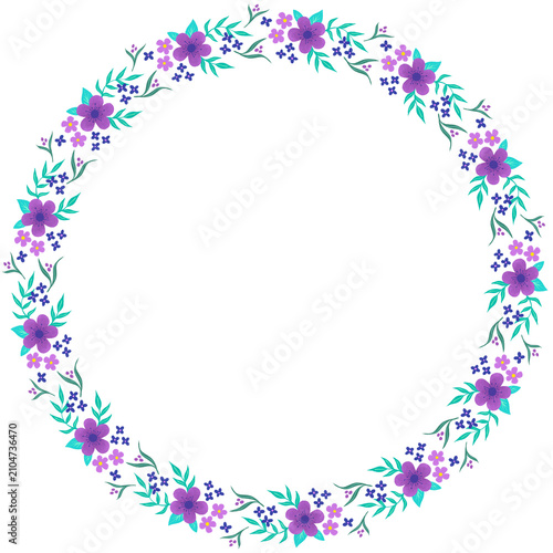 purple and blue vibe floral wreath