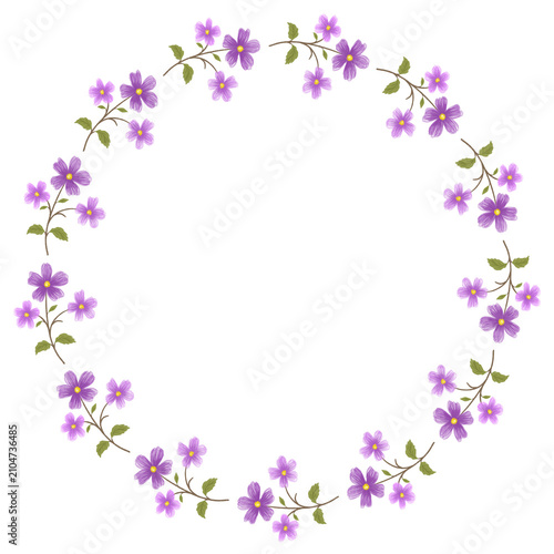 purple flower wreath