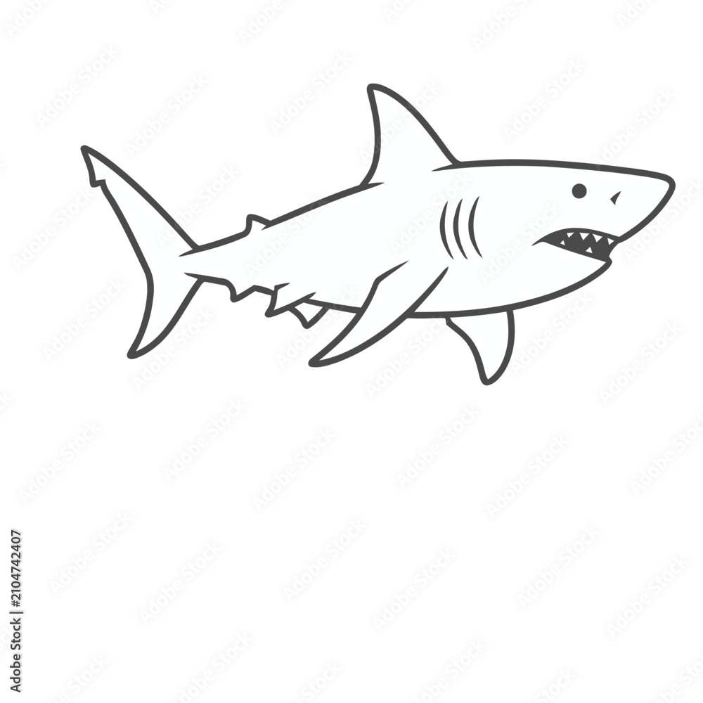 Fototapeta premium Shark outline