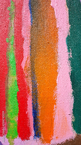 Colorful Oil Paint Texture on Canvas Abstract Background with Vibrant Artistic Brush Strokes and Rich Acrylic Style Pattern