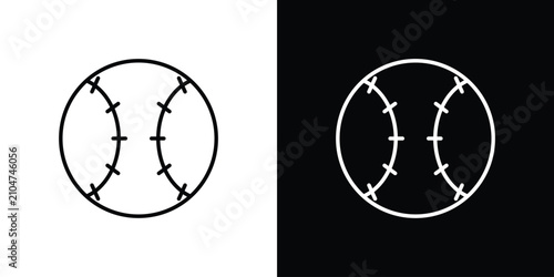 фотографія Baseball icon minimal logos pack. EPS10