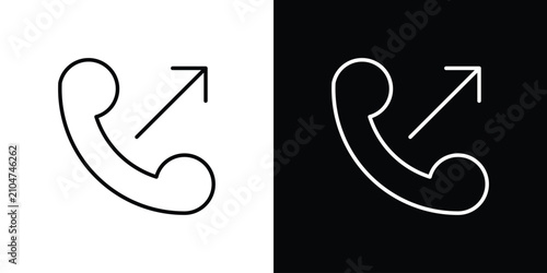 Tableau sur toile Call outgoing icon minimal logos pack. EPS10