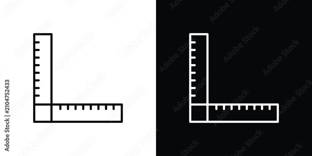 Fototapeta premium Ruler combined icon minimal logos pack. EPS10