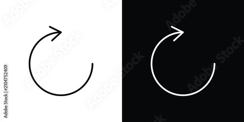 Canvastavla Rotate right icon minimal logos pack. EPS10