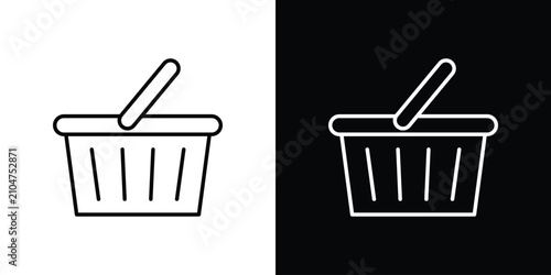 Bild auf Leinwand Shopping basket icon minimal logos pack. EPS10