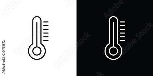Foto Temperature icon minimal logos pack. EPS10