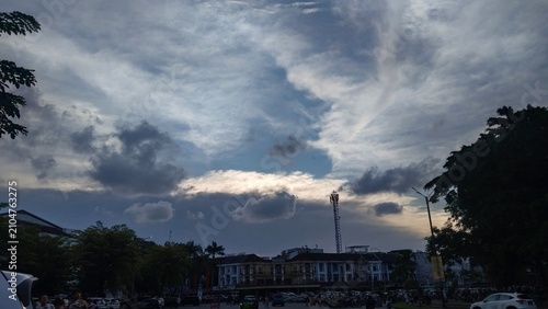 Canvas Print time lapse clouds