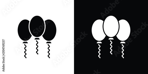 Foto Balloons icon outline pictogram series