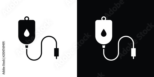 Obraz na płótnie Blood transfusion icon outline pictogram series