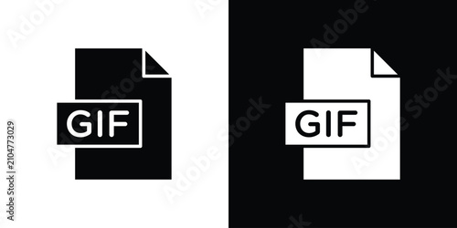 Konstfotografi Gif icon outline pictogram series